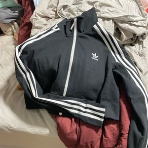 Adidas cropped zip up sweater